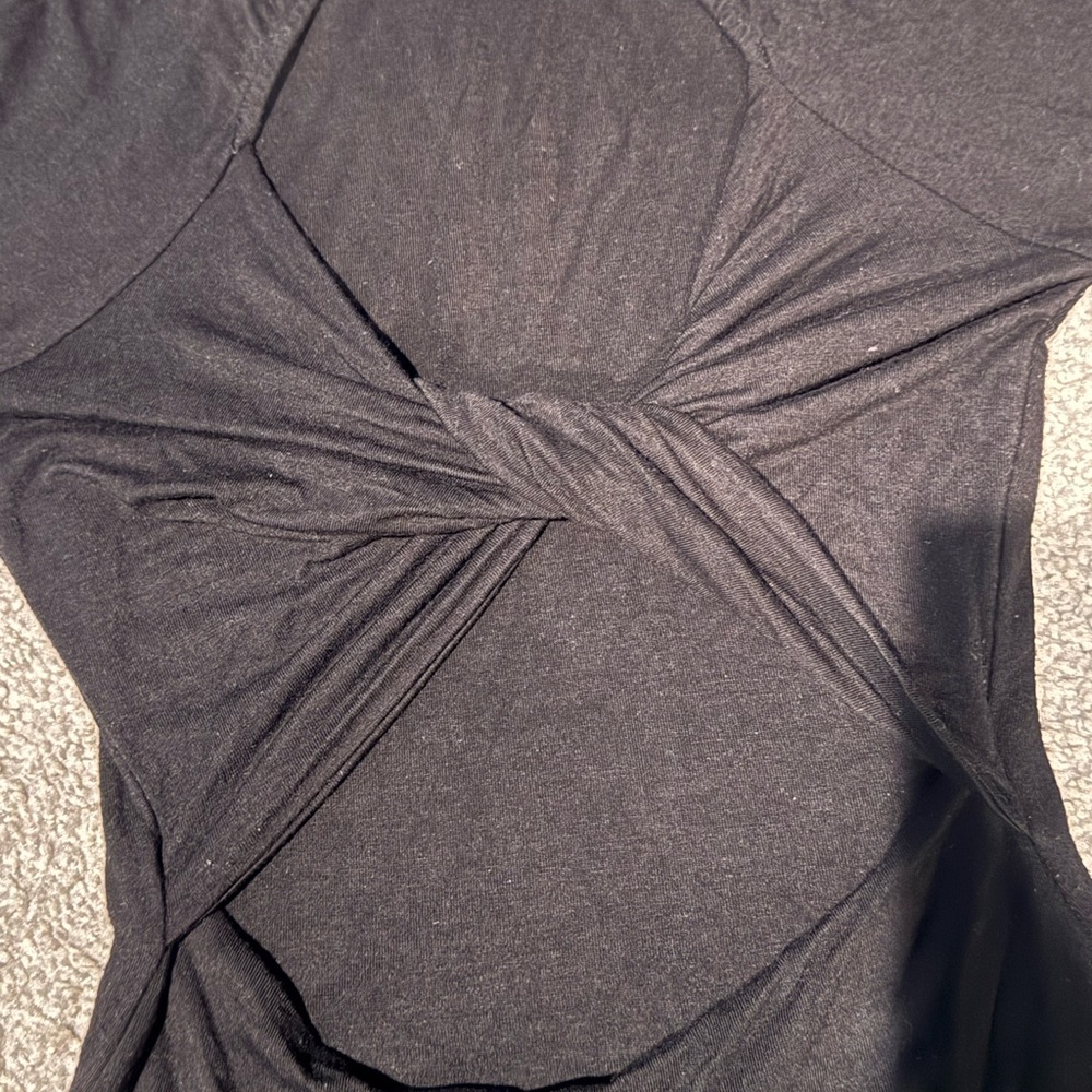 Open Back Black Long Sleeve Bodysuit